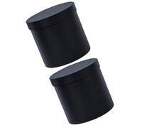 Boîte à Bouquet de Fleurs Ronde Noire 2 Pcs, de Fleur DIY Fête Halloween | Carton Papier, Rangement pour Ornements et Fleurs Fraîches, Usage Maison ou Événement, Coffret Présent Prêt
