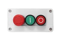 Boîte à boutons de commande industrielle Boîtier de commande commutateur à bouton poussoir, boîtier étanche avec voyant lumineux, arrêt d'urgence, Point réinitialisation, électrique