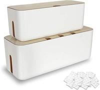 Boîte à câbles en deux parties, en bois et en plastique ABS, grande et petite, contenant 20 rouleaux de 3 m à double face
