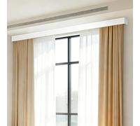 Boîte à cantonnière de qualité supérieure avec double rail - Fixation au plafond/mur - Cloison de séparation de pièce pour salon, chambre à coucher, hôtel (2,9 m) - et fonctionnel