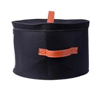 Boite A Chapeau Ronde, 28x43cm Boîte De Rangement Pour Chapeaux Avec Couvercle, En Feutre, Organisateur De Chapeaux Pliable Avec Fermeture Éclair, Fenêtre Transparente, Poignées, Pour , Vêtement