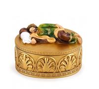 Boîte à chapelet avec figurine de Saint Joseph endormi - Cadeau catholique spécial, statuette à collectionner pour les fidèles, pour autel, maison et chapelle, décoration religieuse et rangement de