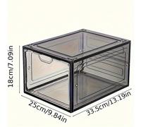Boîte à chaussures empilable transparente, boîte de rangement d'affichage, boîte à chaussures en plastique transparent de style tiroir, étagère à chaussures, armoire à chaussures, autonome, convient p