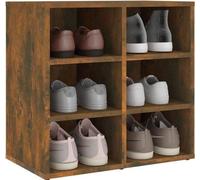 Boîte à chaussures en bois - Bois traité - 52,5 x 30 x 50 cm - Couleur rouille
