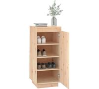 Boîte à chaussures en bois - Massif - 35 x 35 x 80 cm - avec compartiment de rangement