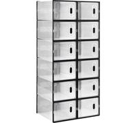 Boîte à chaussures transparente avec fermeture magnétique - 12 paires - Organiseur