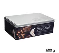 Boite alimentaire - Relief II - tablette de chocolat - 20.2 x 13.2 x 6.7 cm - Fer et étain - Noir