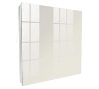 Boîte À Clés - 30x30 cm - Gris tendance - Blanche - Ouverture à gauche