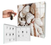 Boîte à clés 30x30x5 cm Harmonie du Bord de mer Porte Gauche Blanc | Rangement | Sécurité | Accroche-clés | Coffret | Boîtier | Décoratif | Crochet | Mobilier | Attache | Fixation | Entrée