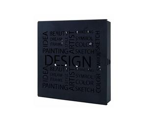 Boite à cles en metal Coloris Noir, L22 x P5 x H24 cm --