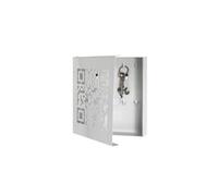 HAKU Boîte à clés, Porte-clés, Organiseur de clés, Armoire à clés, métal Blanc - Dimensions : L 22 x H 24 x P 5 cm Style : Moderne