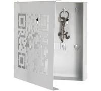 HAKU Boîte à clés, Porte-clés, Organiseur de clés, Armoire à clés, métal Blanc - Dimensions : L 22 x H 24 x P 5 cm Style : Moderne