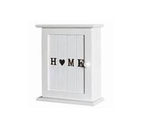 Boîte à clés / étagère à clés en MDF laqué blanc - Longueur 26 x Hauteur 32 x Profondeur 12 cm --