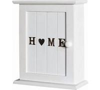Boîte à clés / étagère à clés en MDF laqué blanc - Longueur 26 x Hauteur 32 x Profondeur 12 cm -PEGANE- Blanc G