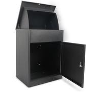 Todeco Boîte à Colis pour Lettres et Colis, Boite aux Lettres Package Box | avec 2 clés, Convient pour La Maison, L'appartement, L'école, Le Bureau, 58x44.5x35cm