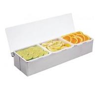 Olympia Boîte à compartiments Olympia 3x 950ml, Acier inoxydable, 76(H) x 460(L) x 152(P) mm, Acier inoxydable, K490