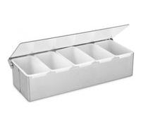 Boîte à Condiments en Inox 4 à 6 Compartiments - Pujadas - 5 compartimentsAcier inoxydable450mL300 inox G