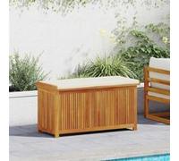 vidaXL Coffre à coussins d'extérieur 113x50x60,5 cm bois massif acacia