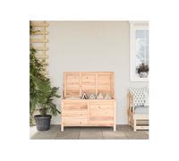 vidaXL Coffre de jardin 99x50x56,5 cm bois massif sapin
