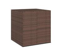 Boîte à coussins de jardin Résine tressée 100x97,5x104cm Marron