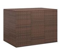 vidaXL Coffre à coussins de jardin en rotin PE 145x100x103 cm brun