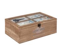 Boîte à couture ""Hiver"" bois 30x10cm - Atmosphera Créateur d'intérieur