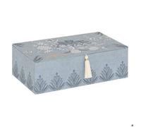 Boîte à couture ""Wild"" céramique bleu clair 30x18,5cm - Atmosphera Créateur d'intérieur
