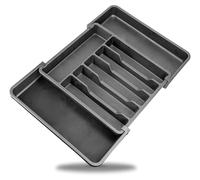 Boîte à couverts - Bac de rangement coulissant - 6 à 8 compartiments - Réglable - En plastique - Pour tiroirs de cuisine