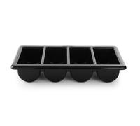 Boîte à couverts GN1/1 4 pièces noire - Hendi 552315