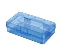 Boîte à crayons translucide rigide Bleu | Tiroir de bureau, accessoires d'apprentissage