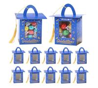 Boîte À Cupcakes Chapeau De Remise Des Diplômes - Papier 9,2x9,2x11,6 Cm | Récipient À Cupcakes | Coffret Cadeau De Remise De Diplôme Pour Cadeaux De Fête, Desserts, Emballage De Friandises Sucrées Et
