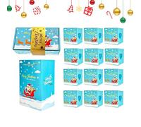 Boîte À De Noël Kit 12 Pièces Pliables DIY Fête Réutilisable Créatif | DIY Boîte À Argent Rebondissante De Noël Pour Les Fêtes, Anniversaires, Mariages, Halloween,