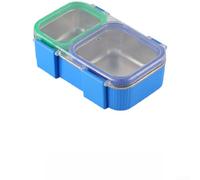 Boîte à Déjeuner 304 480ml avec Compartiments - Gamelle Chauffante Electrique Compatible pour Meal Prep École Travail(Blue)