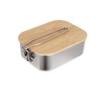 Boîte À Déjeuner Avec Couvercle En Bois, Bento De Style Japonais En Acier Inoxydable 304, Couvercle En Bambou, Sac À Déjeuner Portable, Pique-Nique Sandwich
