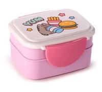 Porte-déjeuner Bento avec couverts et fermeture à clip - Pusheen le chat - Foodie, licence officielle Pusheen the Cat - Schiscetta alimentaire sans BPA, pour école, bureau