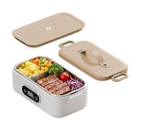 Boîte à déjeuner chauffante 1000 ml chauffe-repas USB rapide | avec minuteur et température réglable boîte à déjeuner électrique pour adultes Pour Hommes Adultes École Travail Kaki