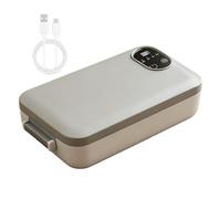 Boîte à déjeuner chauffante - 900 ml - Chauffe-aliments électrique avec | Chauffe-repas portable - Récipient en acier inoxydable PP 304 de 900 ml | Chauffe-repas étanche | Rechargeable par USB pour