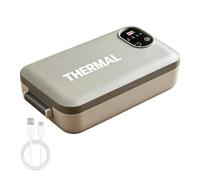 Boîte À Déjeuner Chauffante Chauffe-Aliments Rechargeable USB, Température | Boîte À Déjeuner Électrique Chauffante Pour les Chauffeurs Routiers, Préposés aux Livraisons, Voyages, École e Gris