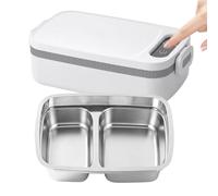 Boîte à déjeuner chauffante électrique sans fil, 1 l, chauffe-aliments | Boîte à déjeuner chauffante électrique sans fil de 1 L avec batterie rechargeable de 12 000 mAh, minuterie intelligente et