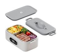 Boîte à déjeuner chauffante USB 1L étanche 24 x 13,1 x 8,7 cm | Batterie de 7200 mAh, câble de charge USB, voyage, bureau, camping, voyages en route, repas en plein air