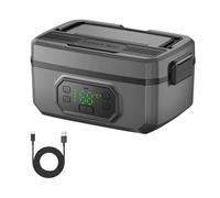 Boîte à déjeuner électrique avec batterie, portable, chauffante, pour adultes, rechargeable, avec minuterie et fonction de maintien au chaud, pour bureau, travail, camping