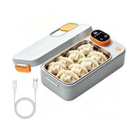 Boîte à déjeuner électrique et chauffe-aliments portable, 700 ml, acier 304 | La boîte chauffante de 700 ml utilise de l'acier inoxydable 304, de l'ABS et du chargement USB ; câble USB pour les