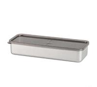 Boîte à déjeuner en acier inoxydable de 800 ml avec couvercle hermétique | Taille compacte de 400 ml, corps en acier 304, anneau d'étanchéité en silicone, organisateur de réfrigérateur