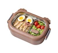 Boîte à déjeuner isotherme, kit de section de repas portable, 15 cm sous vide avec fonction anti-fuite, pièce robuste, compartiment intégré avec design moderne, porte-nutrition pour homme et femme