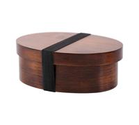 Boîte à déjeuner japonaise - Récipient compact, porte-repas élégant | Séparateur durable et étanche, fermeture par sangle élastique en bois, organiseur léger de contrôle des portions pour sushis
