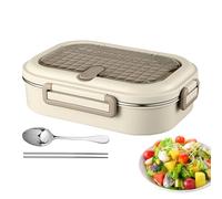 Boîte à déjeuner pour - Boîte à déjeuner isotherme en métal isolant thermique, boîte en acier inoxydable - Vaisselle anti-fuite - Kit de rangement thermique pour aliments pour saucisses
