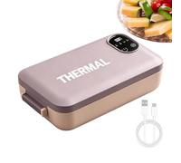 Boîte à déjeuner rechargeable Chauffe-repas sans fil étanche 7200 mAh avec | Boîte À Déjeuner Électrique Chauffante Pour les Chauffeurs Routiers, Préposés aux Livraisons, Voyages, École e Rose