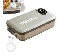Boîte à déjeuner rechargeable Réchauffeur De Repas Rechargeable USB Étanche | Boîte À Déjeuner Électrique Chauffante Pour les Chauffeurs Routiers, Préposés aux Livraisons, Voyages, É Gris