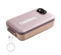 Boîte à déjeuner rechargeable Réchauffeur De Repas Rechargeable USB Étanche | Boîte À Déjeuner Électrique Chauffante Pour les Chauffeurs Routiers, Préposés aux Livraisons, Voyages, É Rose