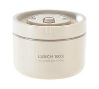 Boîte à déjeuner réutilisable en acier inoxydable 800 ml Beige | PP et acier 304, étanche pour étanchéité, garde les aliments au chaud pendant 3 à 4 heures, capacité de 800 ml